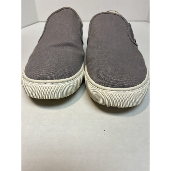 J Crew Mens Explorer Canvas Slip-on Sneaker Sz 8 Gray Coastal Casual Comfortable - Picture 2 of 10